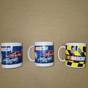 Set of 3 NASCAR coffee mugs from 2004